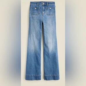 New with tags —J.Crew High-rise sailor denim wide leg trouser size 29